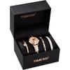 TIME100 Elegant Women's Watch Gift Set with 3 Bracelets Rose Gold Quartz Japan Made