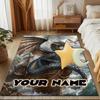 1PC Custom Name Dragon's Stormy Voyage Theme Floor Mat Ideal for Living Room, Game Rooms, Office, Bedroom, Office Floor Mat , Floor Mats for Home
