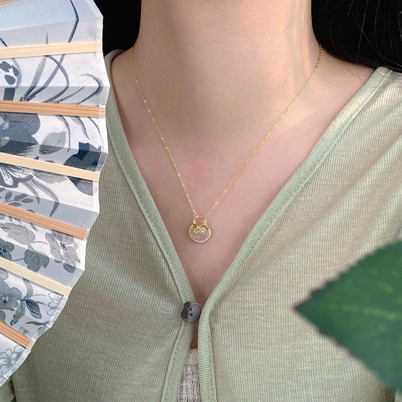 Small and Luxury Ruyi Money Bag Necklace for Women's Birthday Gift Collar Chain