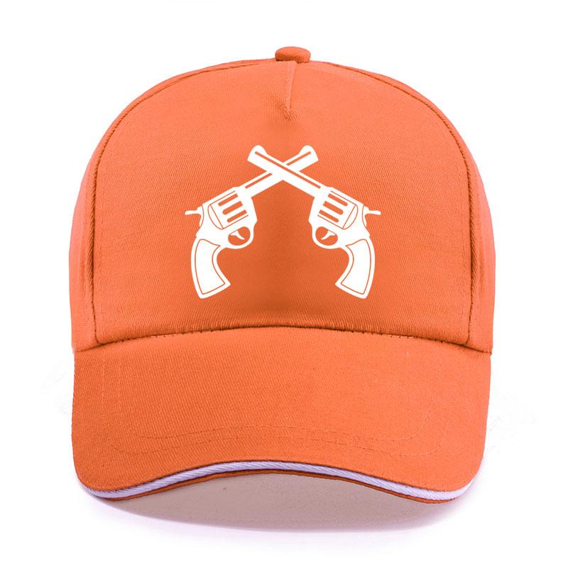 New Summer Double Gun Shooting Pistol Print Cap Unisex Women Unisex Cotton Hat Snapback Hats Trucker Cap SunHats