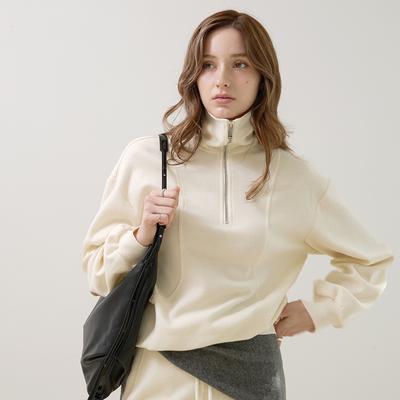 KELLY DONAHUE Curve High-Neck Half-Zip