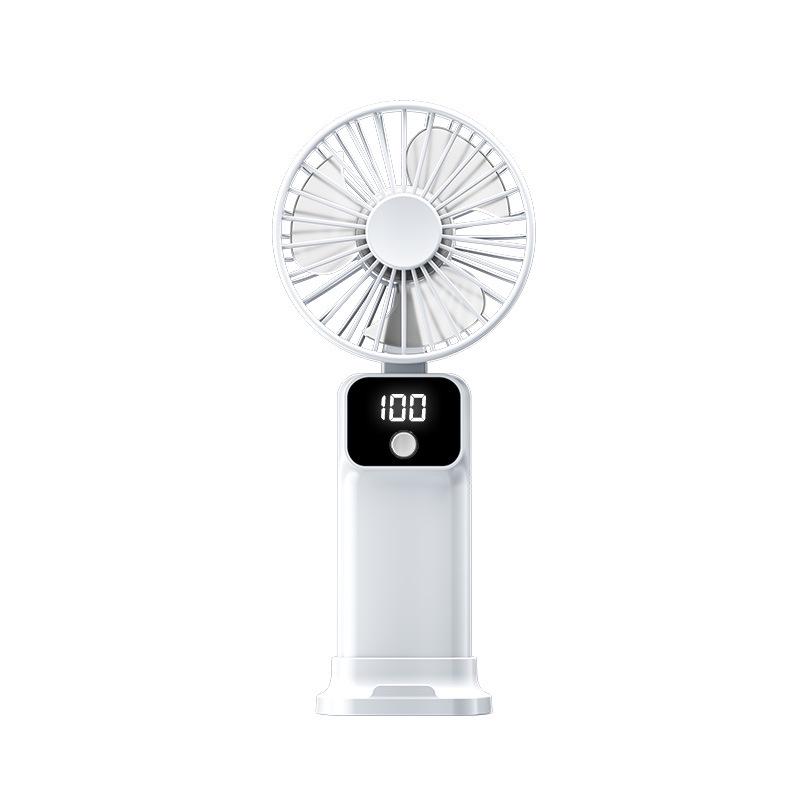 

Portable 100-Speed Folding Mini Handheld Fan with Digital Display for Dorm, Desk, and Outdoor Use 196*90*40mm (1200mAh)