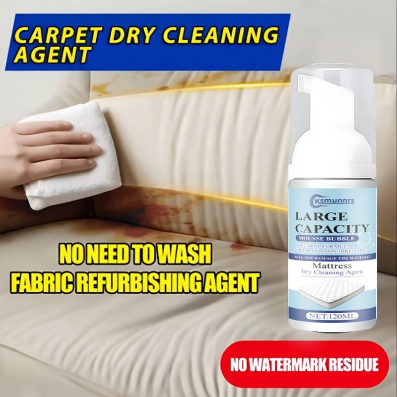 Sprayable Fabric & Sofa Dry Cleaner - No Water Multi-Purpose Stain Remover, Deep Penetration Formula Safe for Clothes, Carpets,