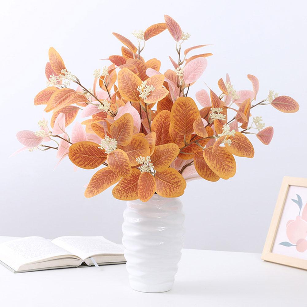 Autumn Artificial Eucalyptus Leaves Artificial Flowers Home Decoration Green Plants Apple Leaves Wedding Decoration False Leaves