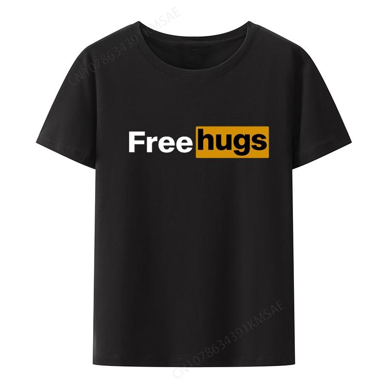 Free Love Funny Men Women T-shirt Hipster Print T-shirts Loose Creative Novelty Tops Short Slee