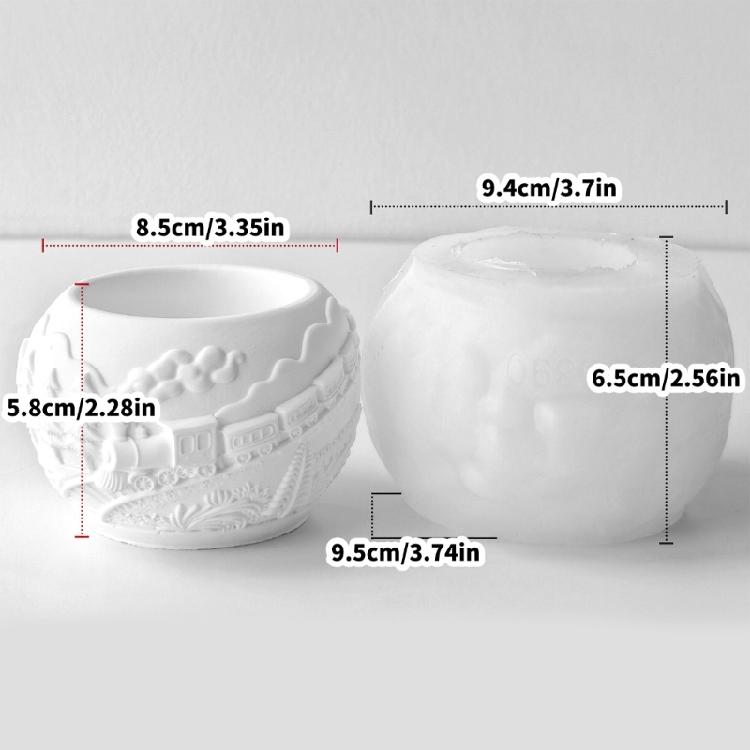 Multifunktionale Silikon-Handgefertigte Form Kleiner Zugmuster Blumentopf-Formen Geeignet für Harzschmuck Pflanzgefäße Projekte