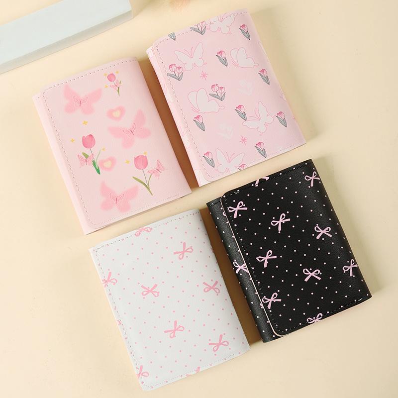 Butterfly Japanese-Korean Short Wallet: Multi-Functional Coin Purse & Card Holder with Document Slots