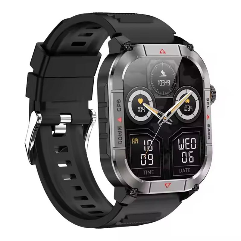 HK84 Men Smart Watch AMOLED Outdoor GPS Sports Positioning Compass Fitness Tracker BT Calling Health Monitoring Smartwatch