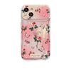 Full Screen Roses Suitable for Apple 16pro Spring and Summer Mobile Phone Case 15 Flip Mirror 14 Transparent Anti-fall 13 Silicone X