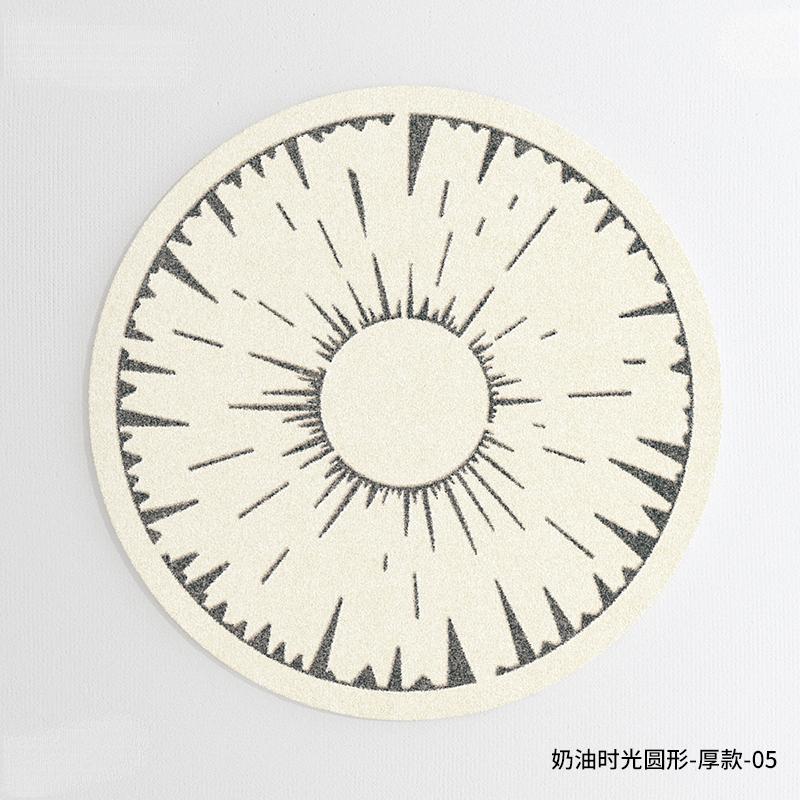 French Luxury Round Bedroom Decor Carpet Large Area Plush Rug Cream Style Carpets for Living Room Fluffy Soft Thicken Floor Mat