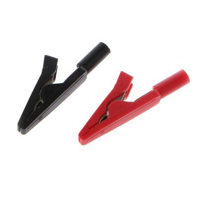 Hochleistungs-Klemmenadapter Messgerät-Testanschluss (Schwarz+Rot 2 Stück)