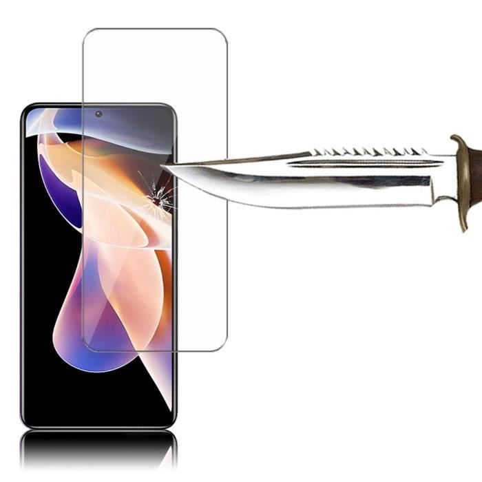 VCOMP® Pour Xiaomi Redmi Note 11 Pro- Note 11 Pro 5G: Pack de 3 Films Protection d'écran en verre d'aluminium super résistant 9H