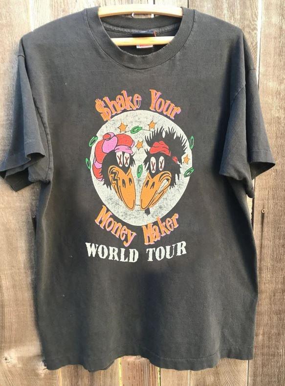 1990 The Black Crowes Shake Your Money Maker Charcoal Unisex Shirt WA2562 Unisex T-Shirt L