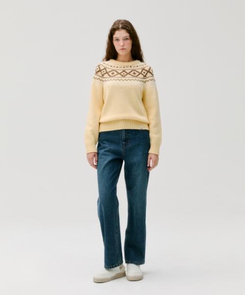 DEPOUND Fair Isle Knit Pullover [Butter]