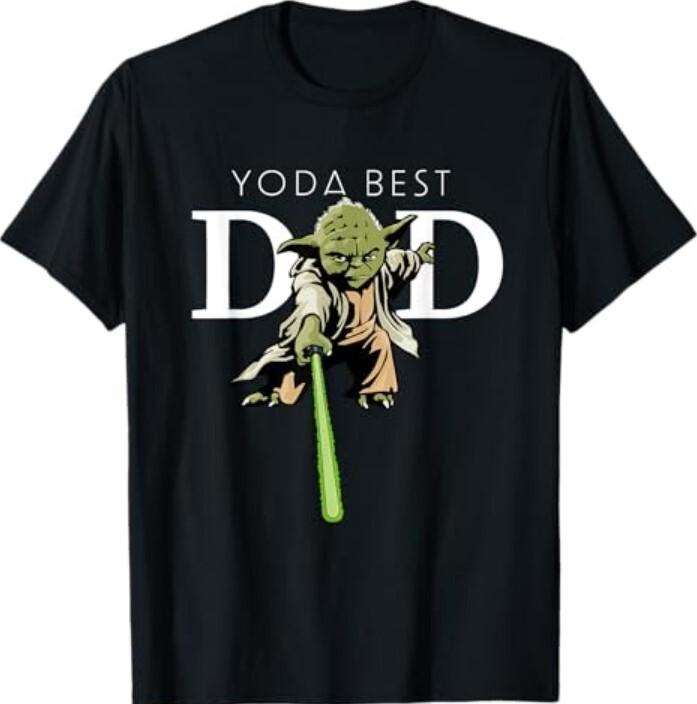Yoda Lightsaber Best Dad Father s Day T-Shirt S