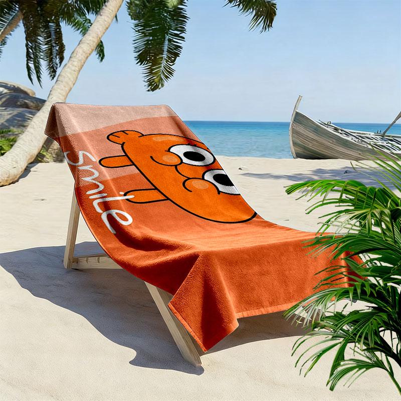 Darwin Gumball Print Beach Towel, Large Soft Quick Dry Towel for Beach Camping Swimming