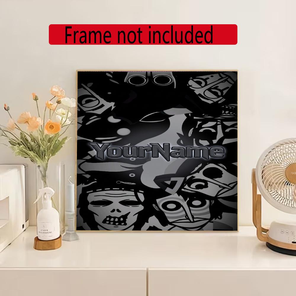 Incredibox Customize Your Name Diamond Painting Round Diamond Diy Frameless Holiday Artwork Suitable For Home Office Wall Decoration