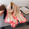 Spring and summer geometric simulation silky brocade fashion sunscreen charm fashion silk scarf long scarf shawl versatile headscarf scarf