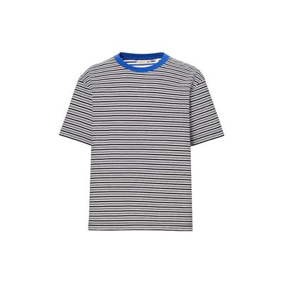 Uniqlo X MARNI Border Crewneck T-Shirt (Asia Sizing) Blue Unisex Streetwear 449634-67