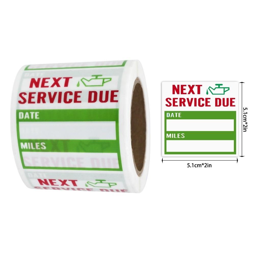 Clear Transparent Surface Maintenance Reminder Label Car Service Sticker Auto Repair Shop