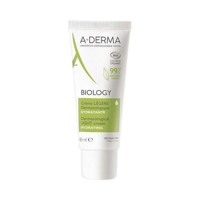 A-Derma Biology Crème Légère Dermatologique Hydratante Bio 40ml