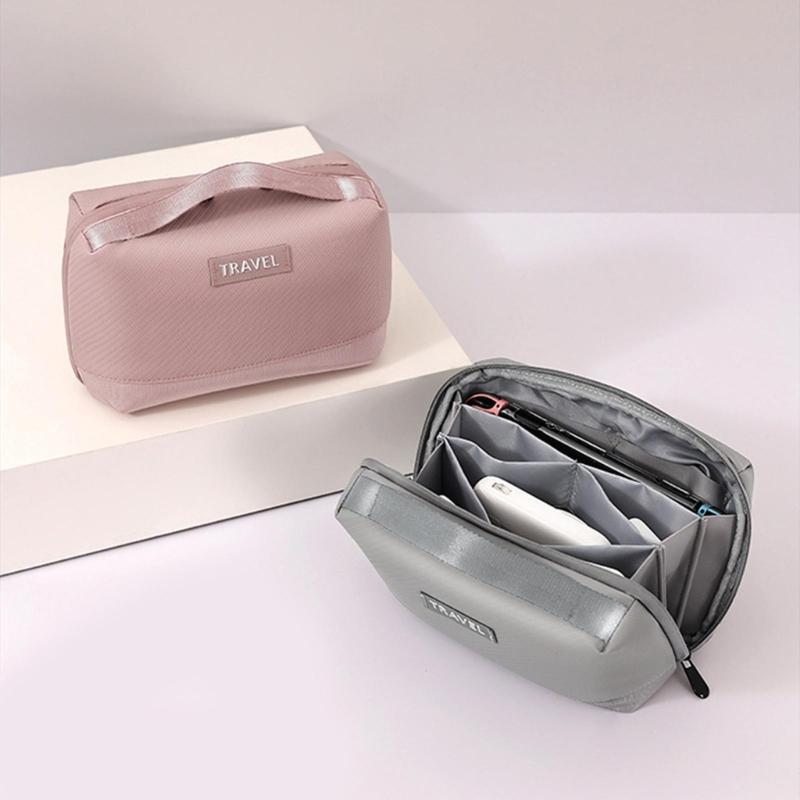 Travel Bag Pouch Electronic Accessories Organizers with Handle Carrying Case Shockproof Storage Bag for Data Cable Phone