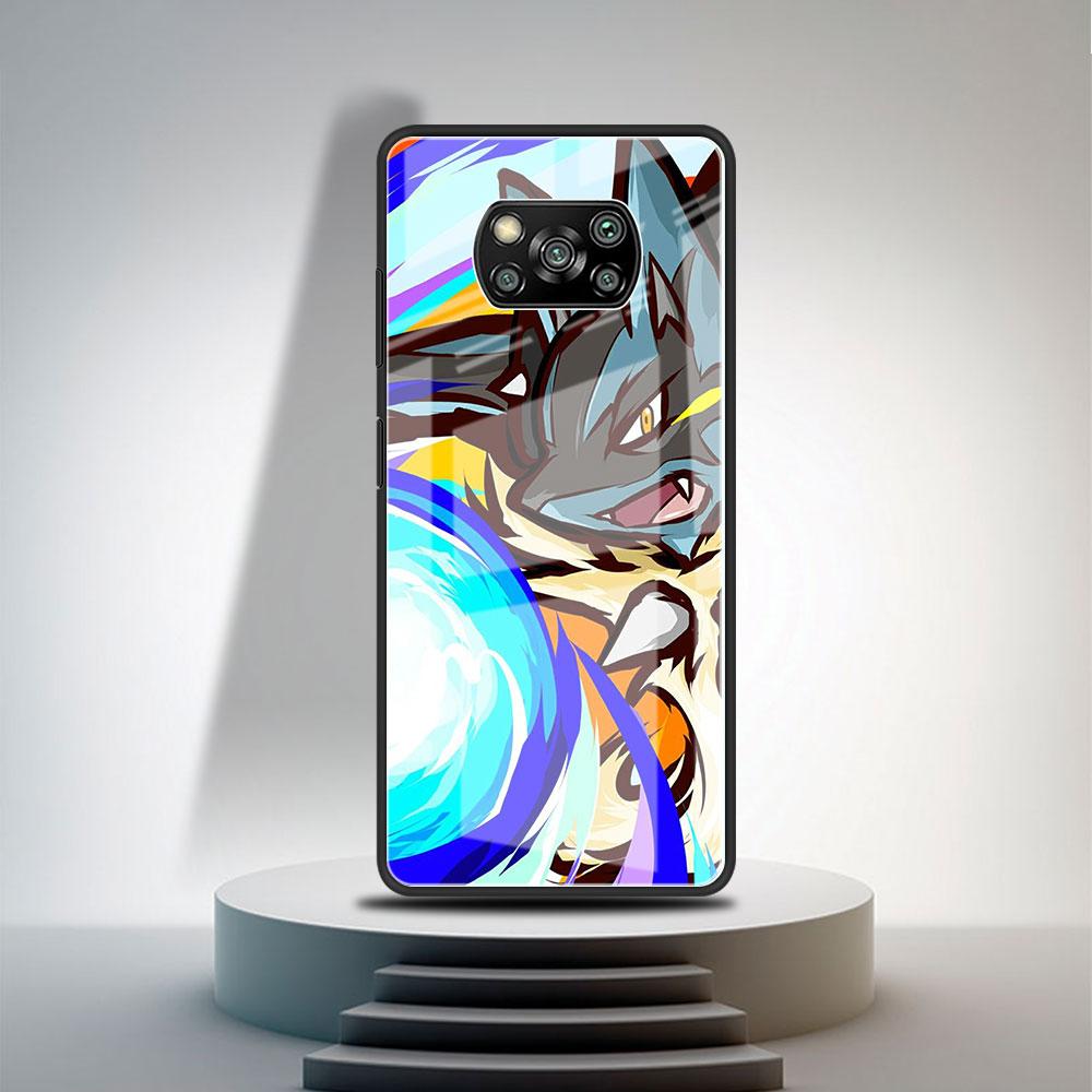 Glass Case For Xiaomi Poco X3 NFC 11 Lite 11T F3 M3 For Redmi Note 11 10 9 8 Pro 10S 9S 9A 9C Phone Cover Anime Cool Pokemon