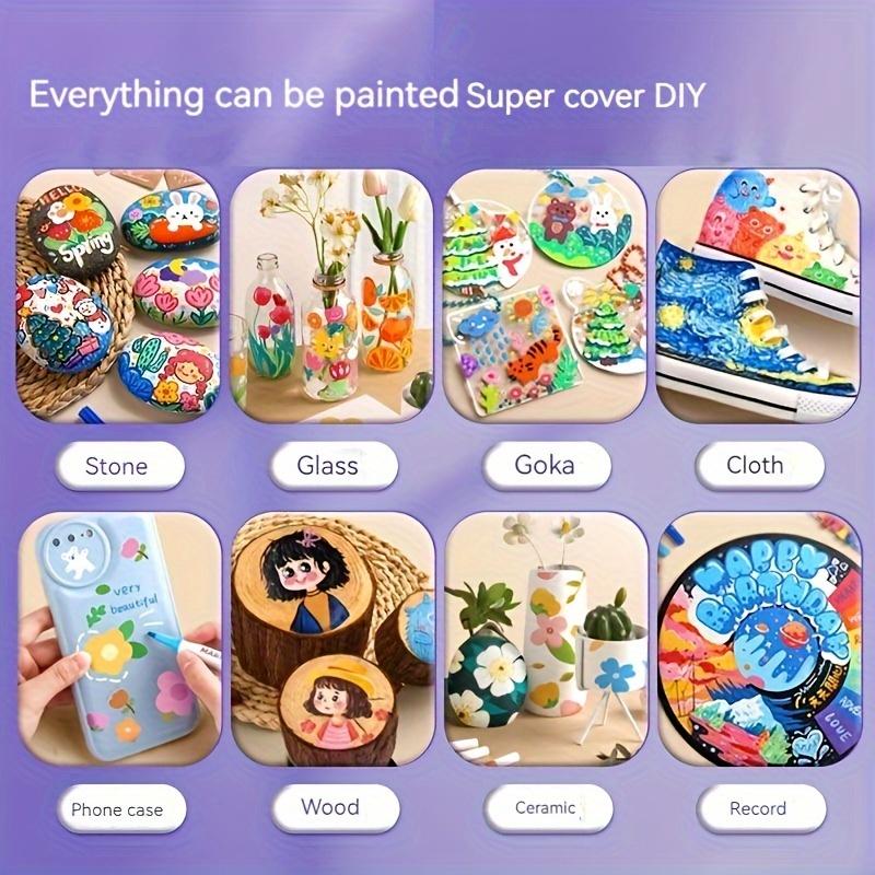 Lovely Quick Dry Acrylic Paint Pens Waterproof Fine Tip for DIY Art Canvas Wood Glass Drawing Crafting Ergonomic Design for Adults Stud