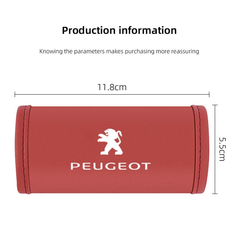 2Pc Car Anti Slip Pull Glove Car Interior Leather Handle Protector Cover For Peugeot 107 408 4008 308 3008 5008 508 2008 208 301