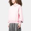 We11done Fw22 Solid Color Hooded Pullover Sweatshirt Women sweatshirt Pink WDTH322732WPK