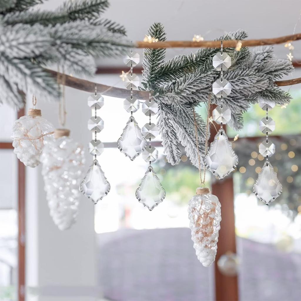 Angel Christmas Tree Decorations Ornaments, Hanging Acrylic Crystal Angel Ornaments For Christmas Tree Indoor  Religious Home Decor