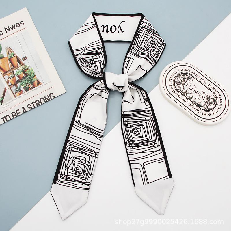 «Шелковая цветочная повязка для волос и лента для шарфа на сумку»