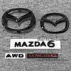 For New Mazda 6 ATENZA glossy black Car Front Grille Hood Rear Trunk Badge Logo Replaced Sticker h5