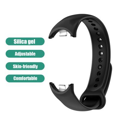 Armband Unifarbene Armbanduhrband Silikon Drucktyp Installation Mit Metallverbinder Wasserdicht für Xiaomi Mi Band 8