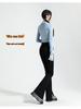 Damen Schwarz High-Waist Schlagjeans mit Schlitzen, Petite Slim Fit, Herbst/Winter.