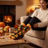 Mid-Calf Socks Halloween Pattern Warm Breathable for Fall Winter