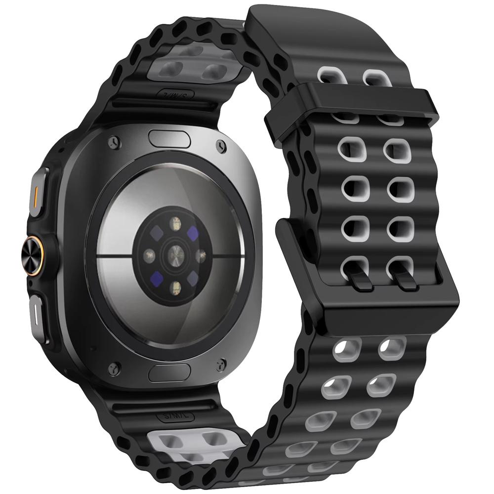 No Gap Band for Samsung Galaxy Watch 7 Ultra Band 47mm Silicone Wristband Sport Strap for Galaxy Ultra Watch Band 47mm Men Women