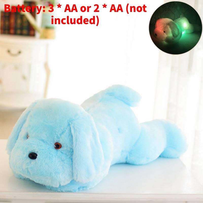 Colorful Emitting Light Dog Plush Toy Cute Girl Children Bedroom Gift Decoration