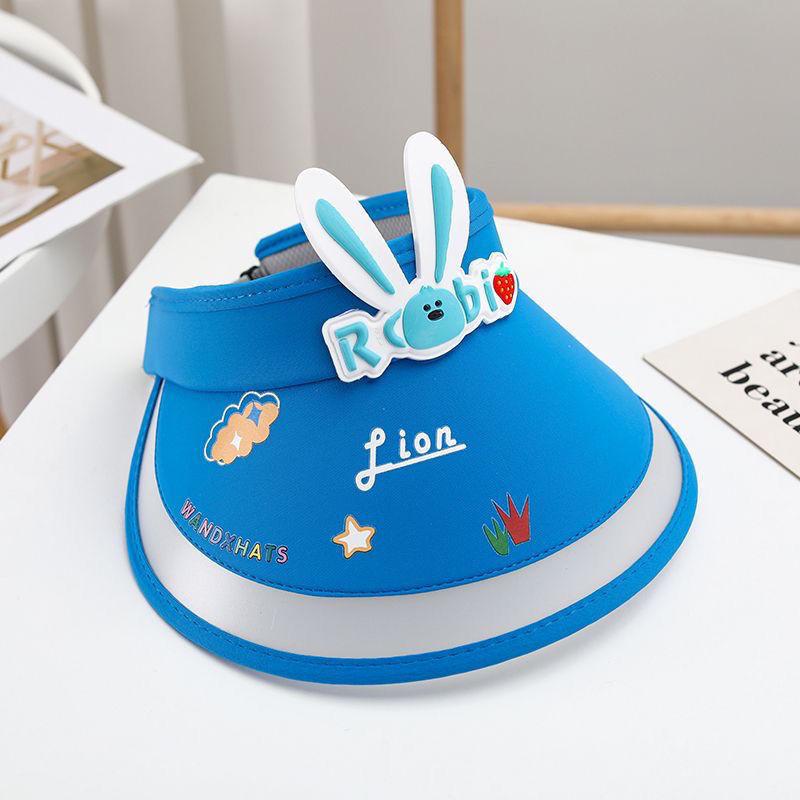 Children's Cute Cartoon Bunny Visor Hat for Boys and Girls, Sun Protection, Breathable, Summer UV Protection Sun Hat