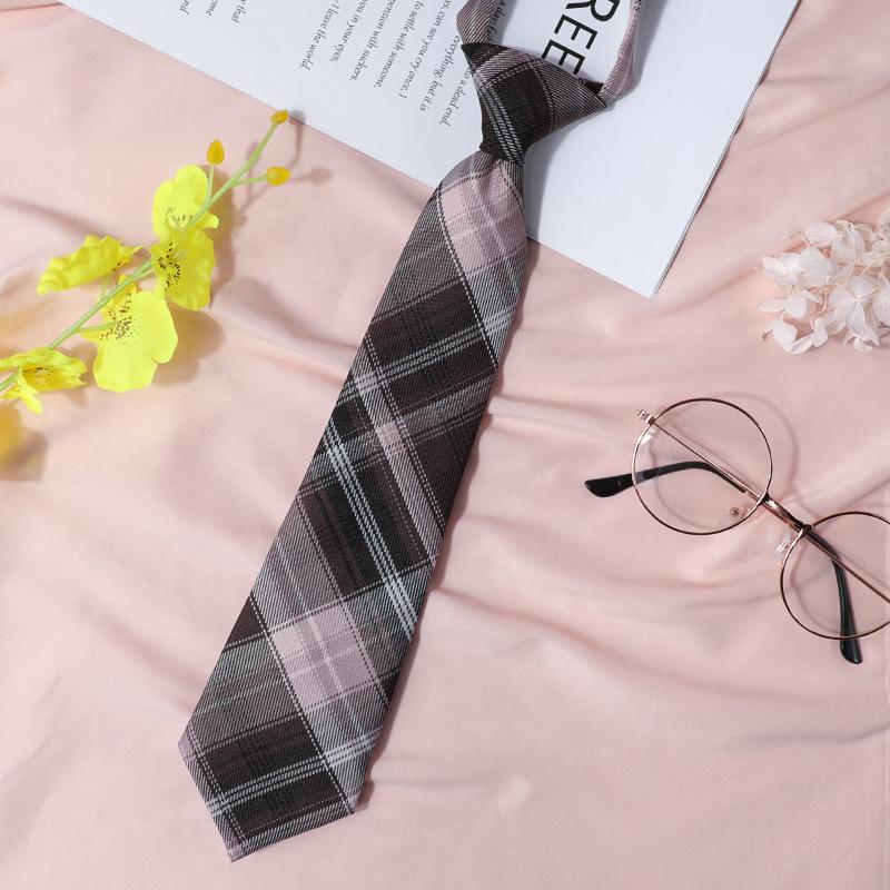 Jk Japanisches Karo Damenkragen Schwarzer Krawattenkragen Seil College-Stil Streamer Schleife Hemd Ins Matrosenanzug
