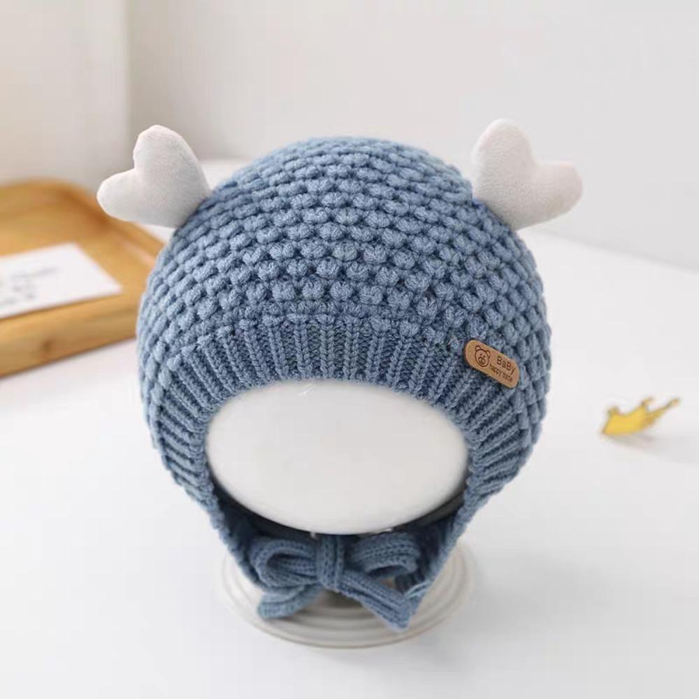 

Love Knitted Hat Keep Warm Ear Protection Hat Fashion Winter Cap Children Boy Girl синій