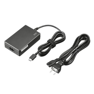 SANWA SUPPLY USB PD-kompatibles Netzteil (PD100W mit integriertem Typ-C-Kabel) ACA-PD94BK