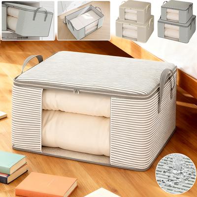 Faltbarer Griff Aufbewahrungstasche mit Fenster Wasserdicht Feuchtigkeitsbeständig Kleidung Steppdecke Organisationstasche Heimorganisator Organizador Ropa