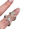 Gradual Change Fishtail Zircon Open Ring Girls Fashion Simple Design Sense Index Finger Ring Niche Exquisite Versatile Ring