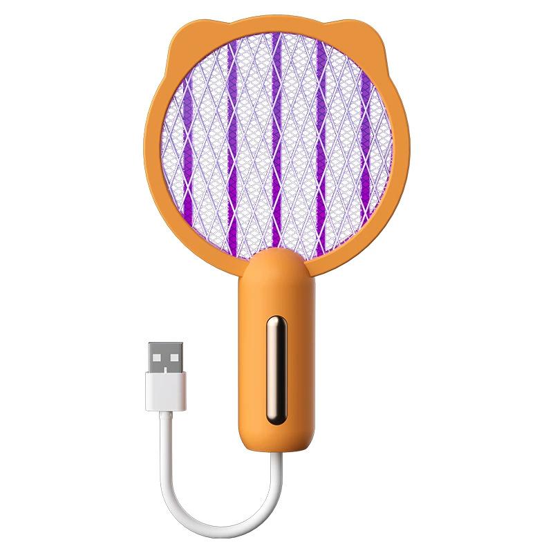

Raqueta eléctrica mata mosquitos 2 en 1 con luz LED, lámpara antimosquitos recargable por USB