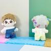 niannyyhouse 10cm Plush Clothes: Denim Overalls, T-Shirt, Overalls, Suit, Cotton Doll Clothes, Dress-Up (Blue)