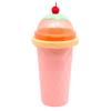 Smoothie Cups with Lids & Straws Homemade Squeeze DIY Slushy Cup Portable Frozen Slushie Cup for Kids, Family