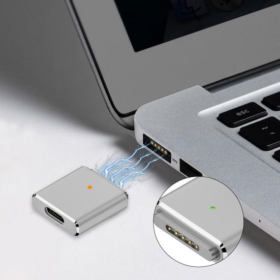 Adapter Type-C Female To 5pin High Power Output 100W Sensible LED Indicator Light Converter for MacBook/Pro/Air