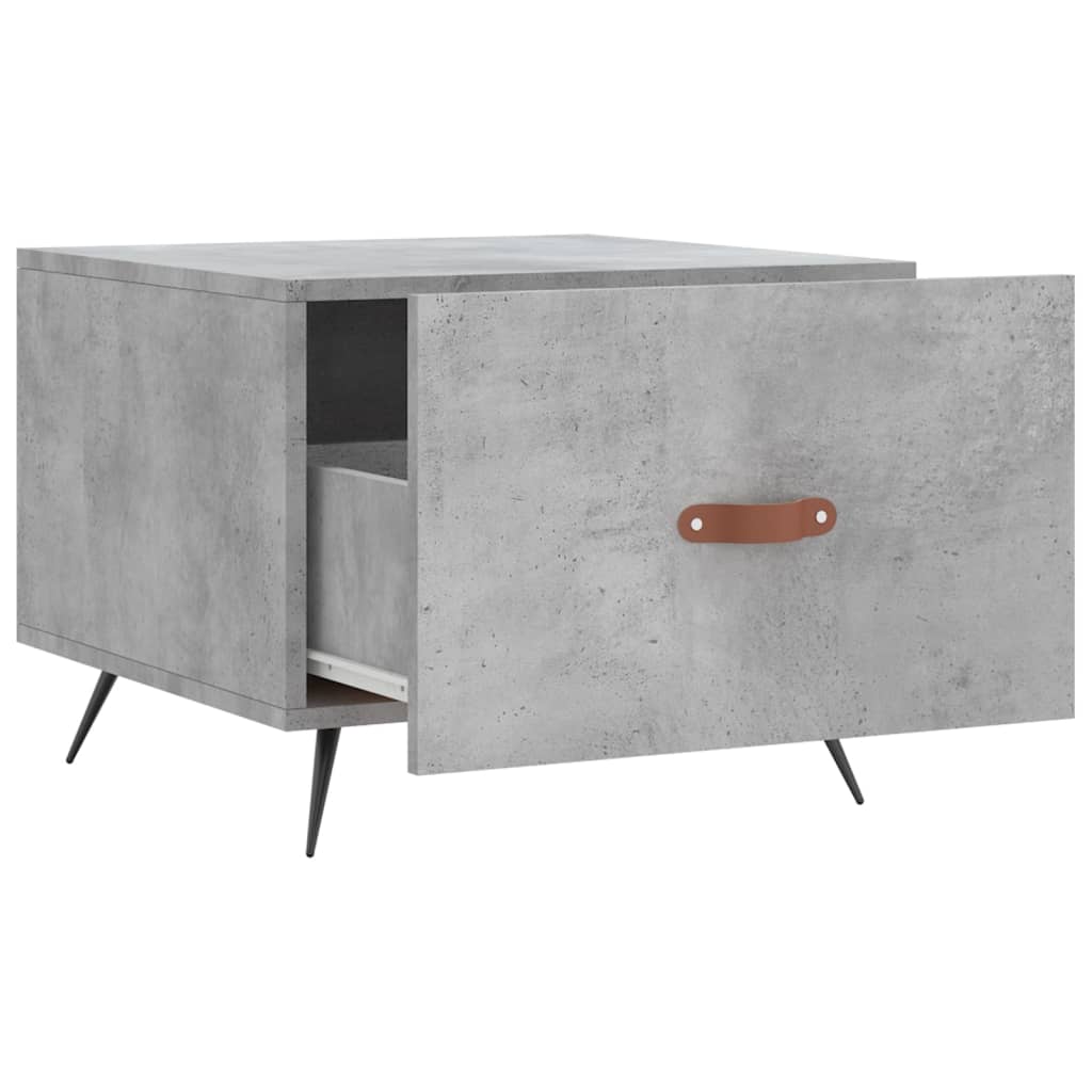 Coffee Table Concrete Grey 50x50x40 cm Wood Based Material