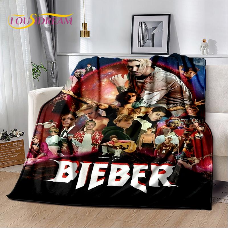 2025 New Style Justin Drew Bieber Singer JB Blanket,Soft Throw Blanket for Home Bedroom Bed Sofa Travel Picnic Cover Kid Gift